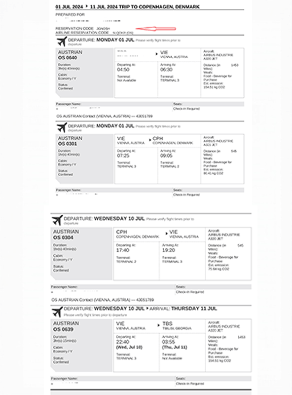 Flight Reservation Sample